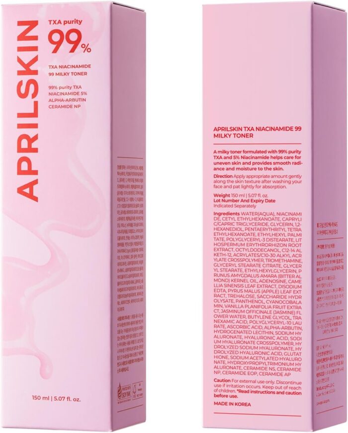 APRIL SKIN TXA Niacinamide Toning Shot 99 Milky Toner (150mL) - Image 9