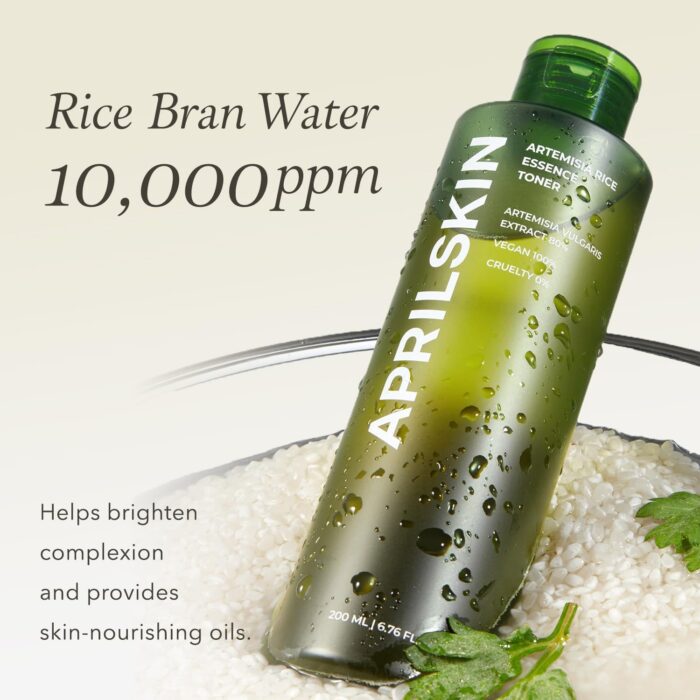 APRIL SKIN Artemisia Rice Essence Toner (200mL) - Image 4