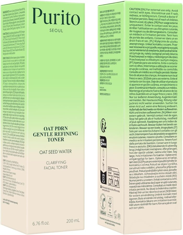 PURITO SEOUL Oat PDRN Gentle Refining Toner (200mL) - Image 7