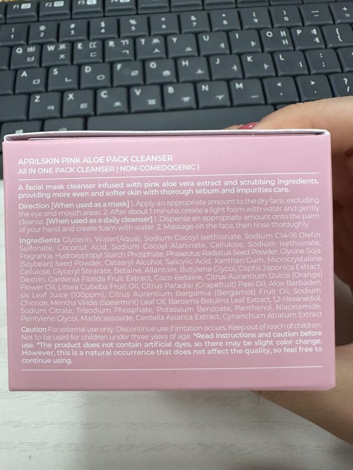 APRIL SKIN Pink Aloe Pack Cleanser (120g) - Image 9