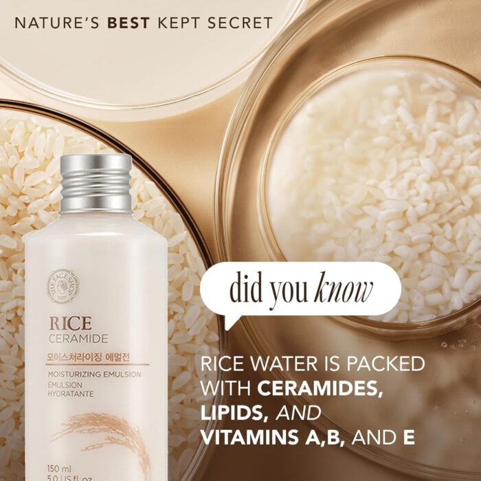 THE FACE SHOP Rice & Ceramide Moisturizing Emulsion (150mL) - Image 6
