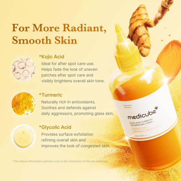 Medicube Kojic Acid Turmeric Resurfacing Toner (250mL) - Image 3