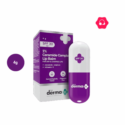 The Derma Co 1% Ceramide Complex Lip Balm SPF 30 PA++ For Dry And Chapped Lips