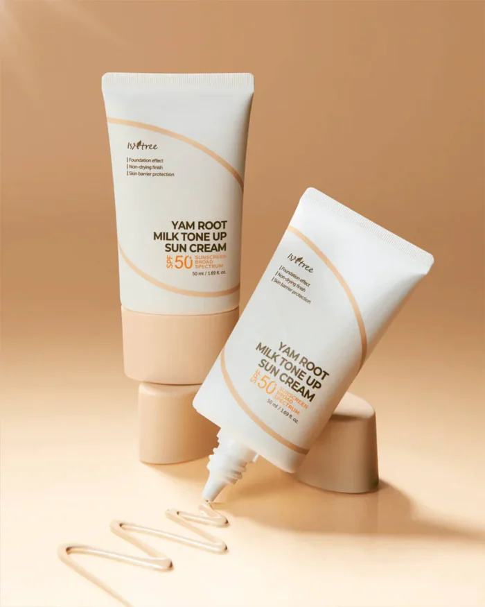 ISNTREE Yam Root Milk Tone Up Sun Cream SPF 50+ PA++++ (50mL) - Image 3