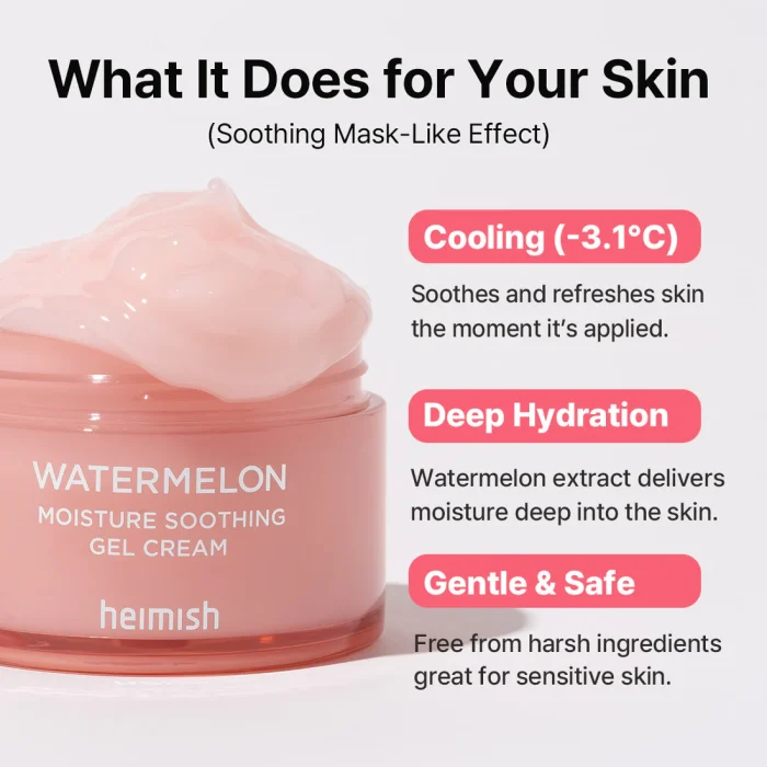 heimish Watermelon Moisture Soothing Gel Cream (110mL) - Image 3