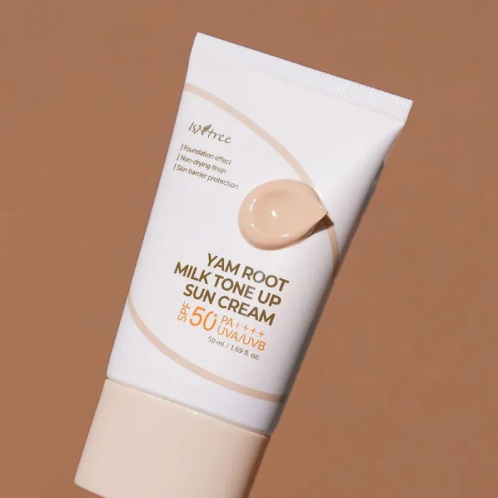 ISNTREE Yam Root Milk Tone Up Sun Cream SPF 50+ PA++++ (50mL) - Image 2