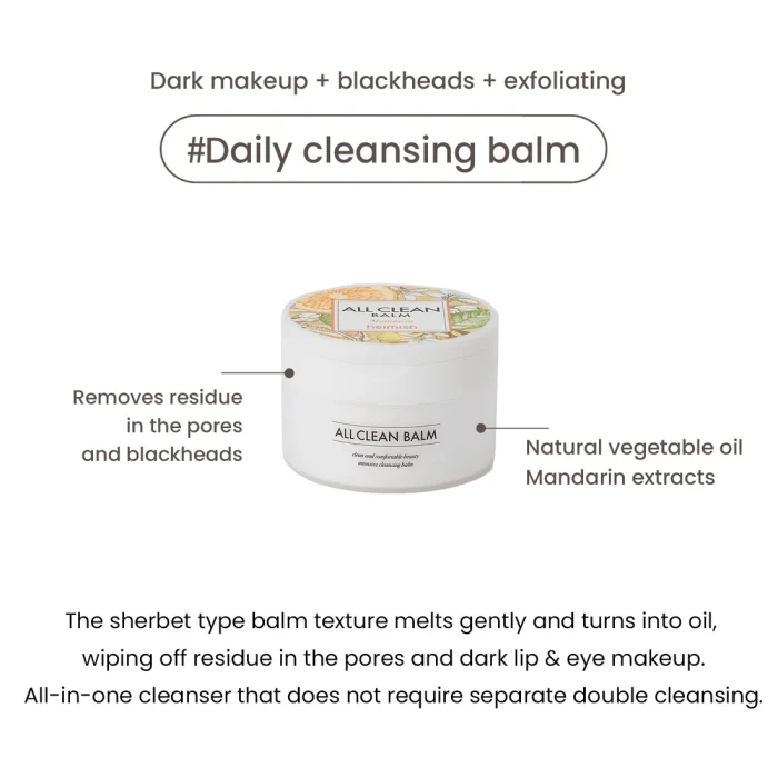heimish All Clean Balm Mandarin (120mL) - Image 3