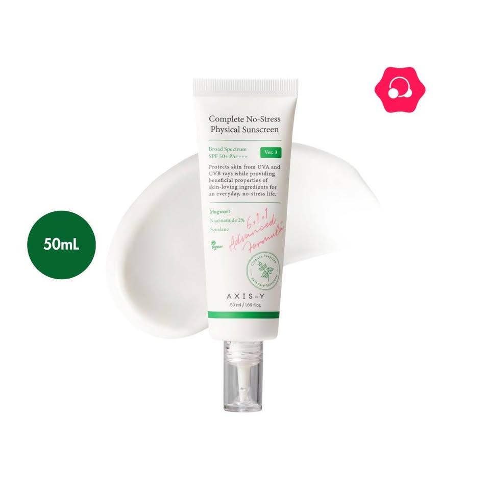 496468677_9676608915728173_2904574514943106391_n.jpg AXIS-Y Complete No-Stress Physical Sunscreen Ver. 3 SPF50+ PA++++ (50mL) - Image 1