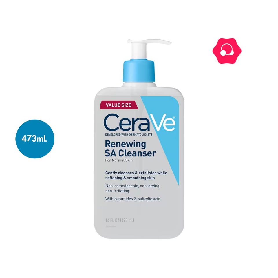 502956297_1810779099653978_1364249611587990294_n.jpg CeraVe Renewing SA Cleanser Value Size (473mL) - Image 1