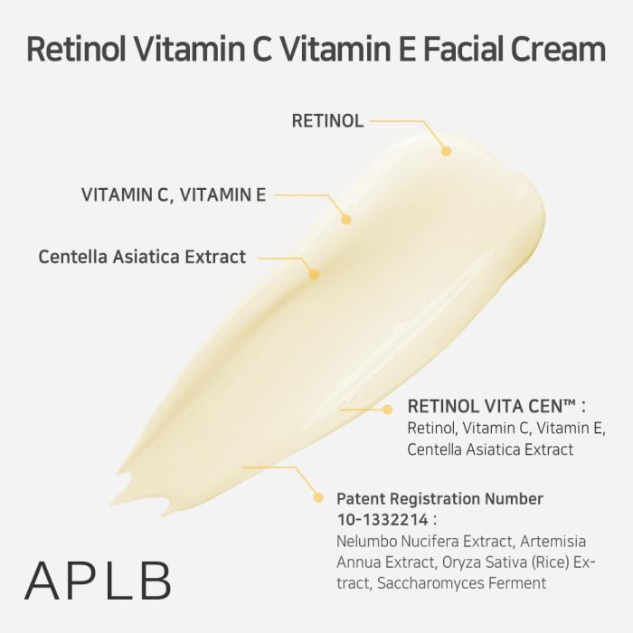APLB Retinol Vitamin C Vitamin E Facial Cream (55mL) - Image 2