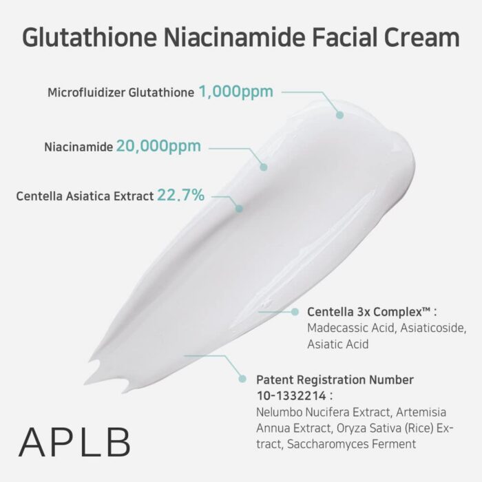 APLB Glutathione Niacinamide Facial Cream (55mL) - Image 4