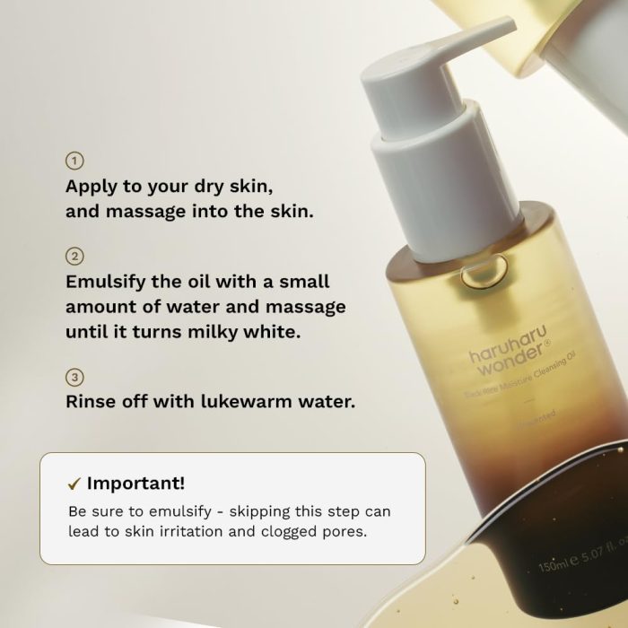 haruharu wonder Black Rice Moisture Deep Cleansing Oil (150mL) - Image 2