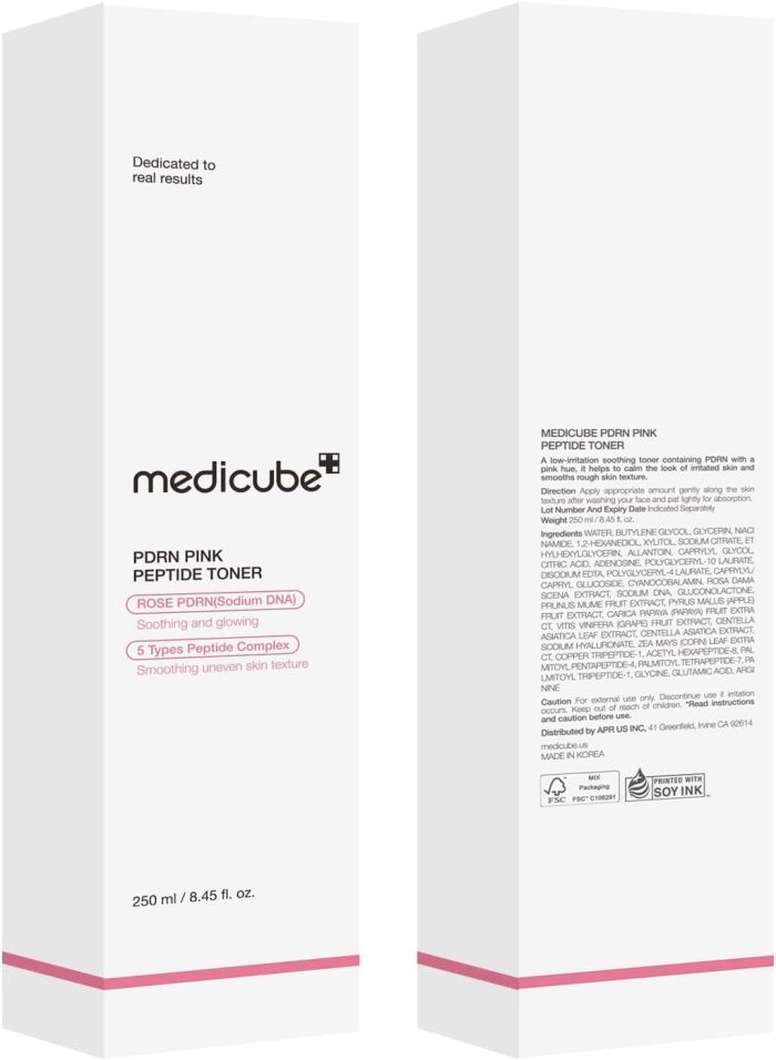 medicube PDRN Pink Cica Soothing Toner (250mL) - Image 8