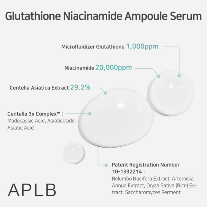 APLB Glutathione Niacinamide Ampoule Serum (40mL) - Image 4