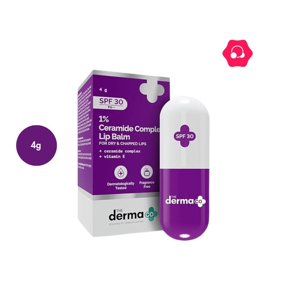 562246239_841706058382080_7321634550058955379_n.jpg The Derma Co 1% Ceramide Complex Lip Balm SPF 30 PA++ (4g) - Image 1