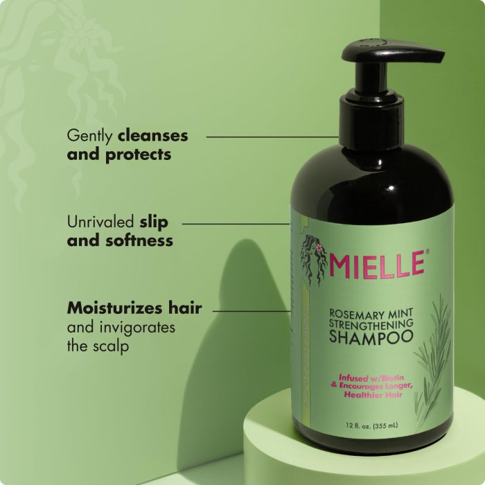 Mielle Rosemary Mint Strengthening Shampoo (355mL) - Image 4