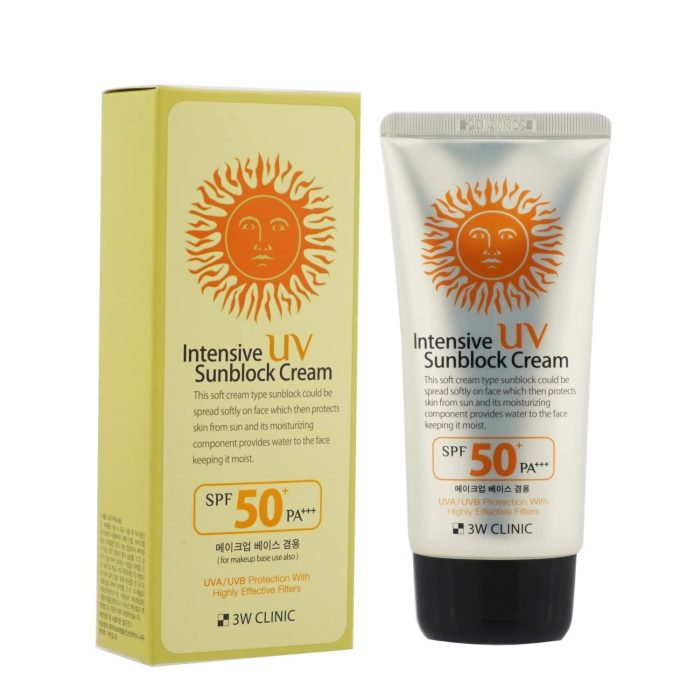3W CLINIC Intensive UV Sunblock Cream SPF50+ PA+++ (70mL) - Image 3