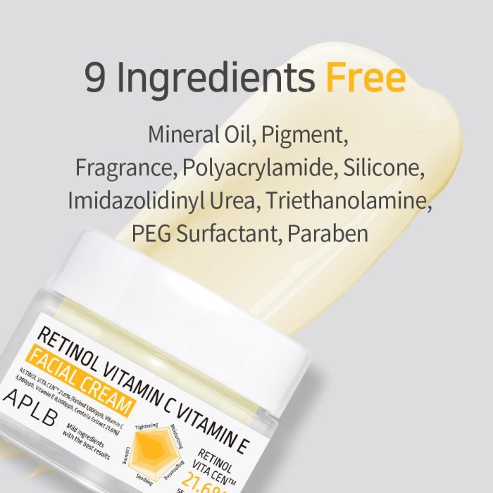 APLB Retinol Vitamin C Vitamin E Facial Cream (55mL) - Image 4