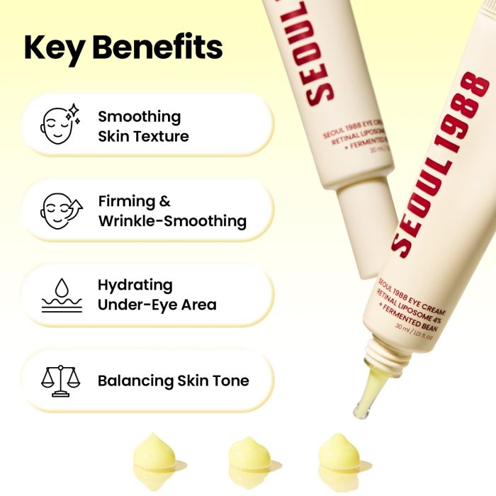 K-SECRET Seoul 1988 Eye Cream : Retinal Liposome 4% + Fermented Bean (30mL) - Image 3