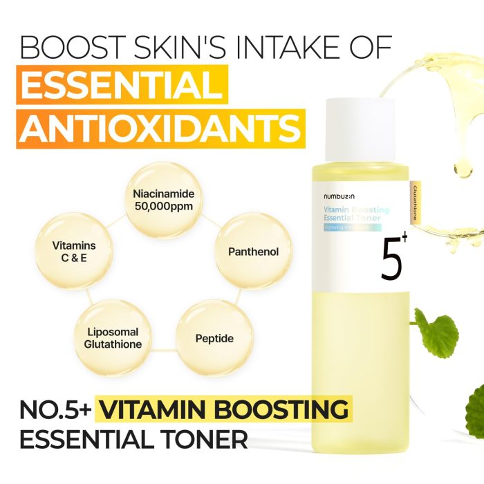 numbuzin No. 5+ Vitamin Boosting Essential Toner (200mL) - Image 2