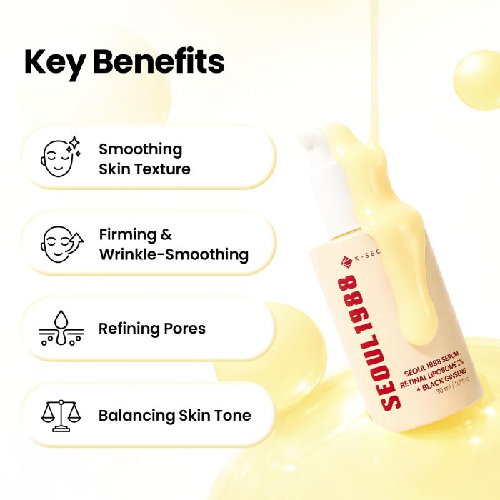 K-SECRET Seoul 1988 Serum : Retinal Liposome 2% + Black Ginseng (30mL) - Image 3