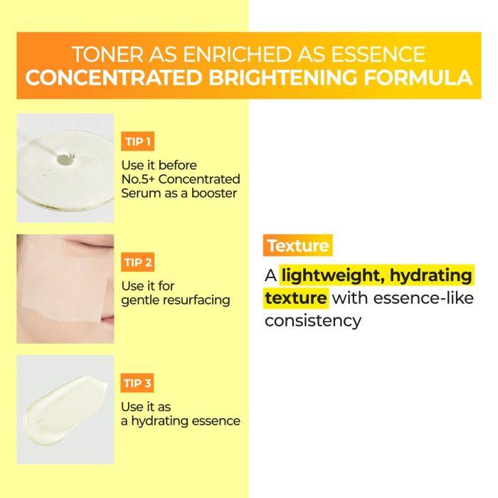 numbuzin No. 5+ Vitamin Boosting Essential Toner (200mL) - Image 5