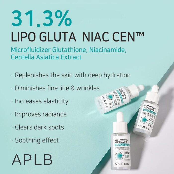 APLB Glutathione Niacinamide Ampoule Serum (40mL) - Image 3