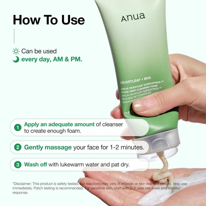 Anua Heartleaf Quercetinol Pore Deep Cleansing Foam (150mL) - Image 8