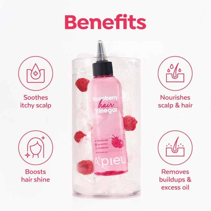 APIEU Raspberry Hair Vinegar (200mL) - Image 6