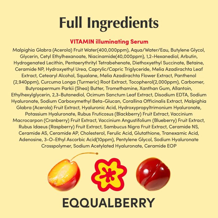 EQQUALBERRY Vitamin Illuminating Serum (30mL) - Image 7