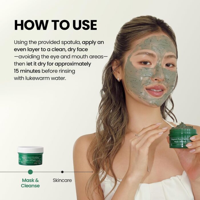 AXIS-Y Mugwort Pore Clarifying Wash Off Pack (100mL) - Image 7