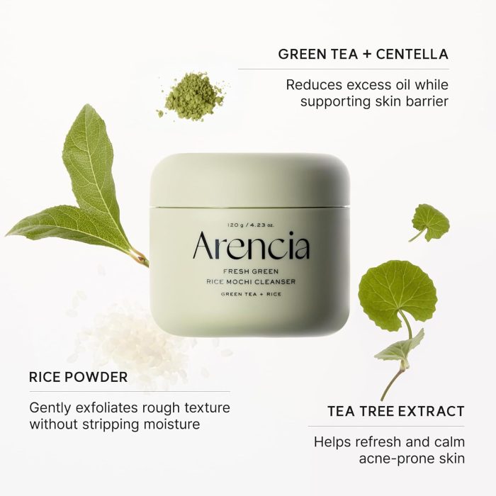 Arencia Fresh Green Rice Mochi Cleanser (120g) - Image 5