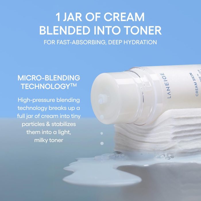 LANEIGE Cream Skin Cerapeptide Refiner Toner & Moisturizer Travel Size (50mL) - Image 7