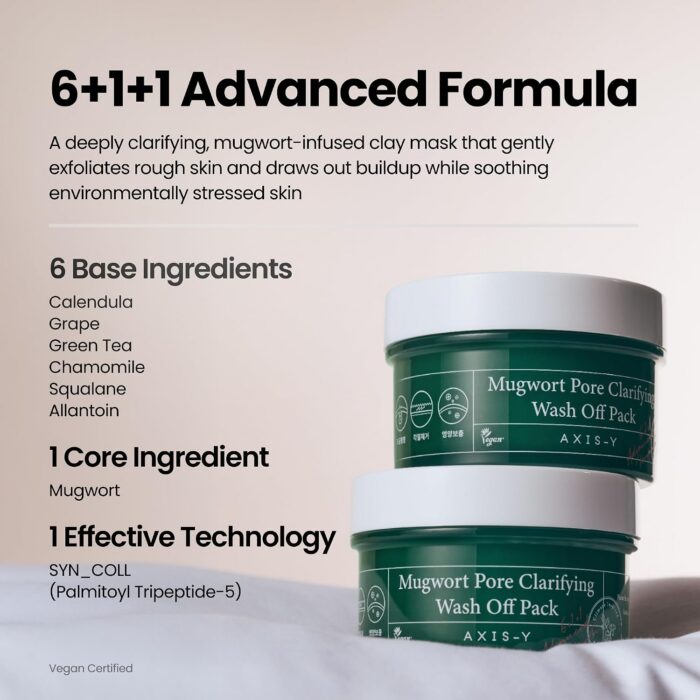 AXIS-Y Mugwort Pore Clarifying Wash Off Pack (100mL) - Image 8