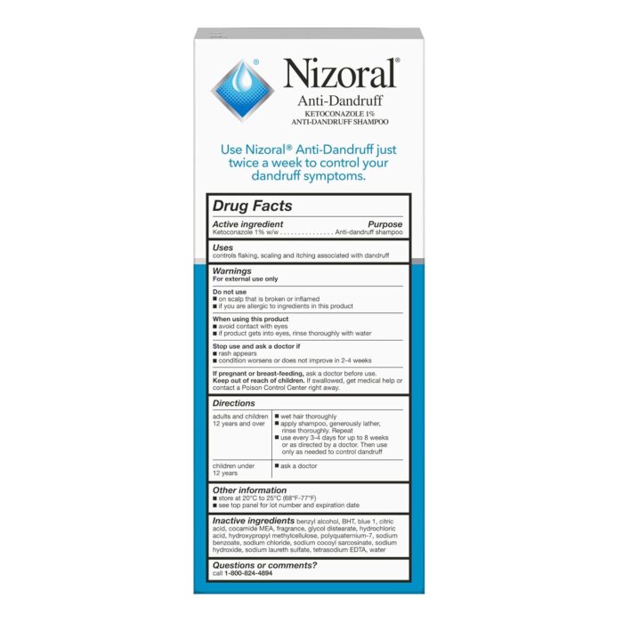 Nizoral Ketoconazole 1% Anti-Dandruff Shampoo (125mL) - Image 10