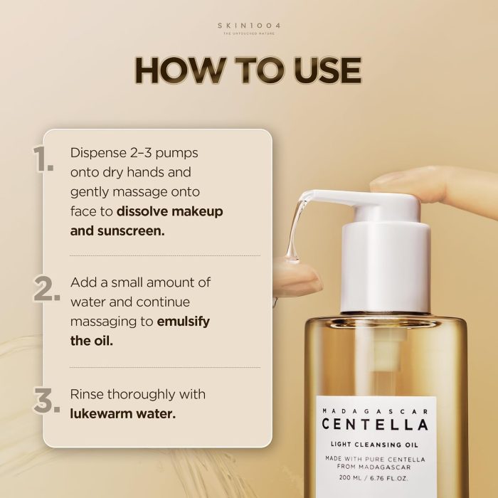 SKIN1004 Madagascar Centella Light Cleansing Oil Miniature (30mL) - Image 8