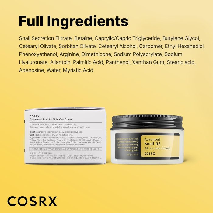 COSRX Advanced Snail 92 All In One Cream (100g) - Image 7