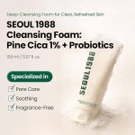 K-SECRET Seoul 1988 Cleansing Foam : Pine Cica 1% + Probiotics (150mL) - Image 2