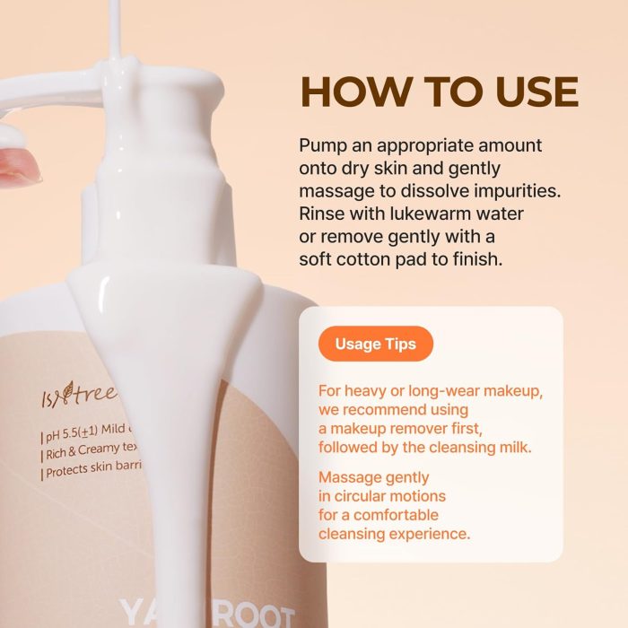 ISNTREE Yam Root Vegan Milk Cleanser (220mL) - Image 2