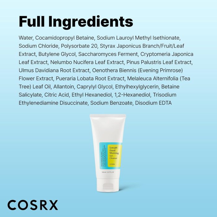 COSRX Low pH Good Morning Gel Cleanser (150mL) - Image 8