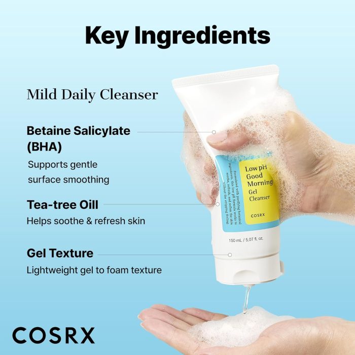 COSRX Low pH Good Morning Gel Cleanser (150mL) - Image 4