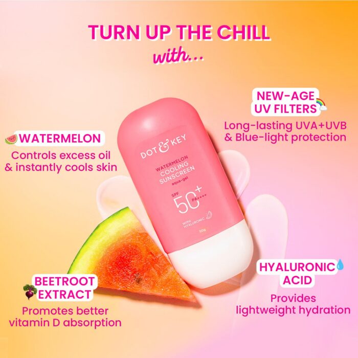 Dot & Key Watermelon Cooling Sunscreen Aqua-Gel SPF50+ PA++++ (80g) - Image 6