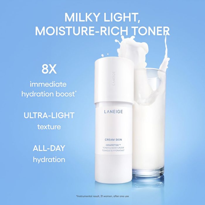 LANEIGE Cream Skin Cerapeptide Refiner Toner & Moisturizer Travel Size (50mL) - Image 2