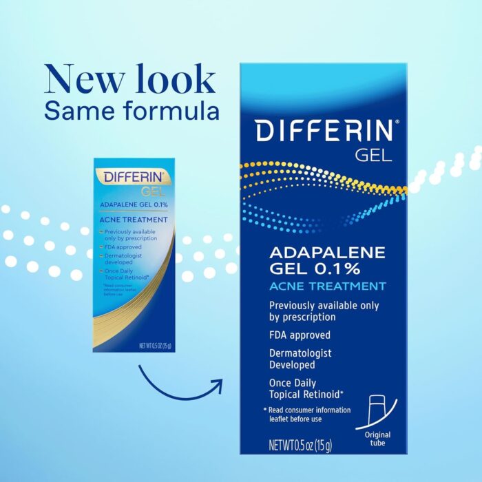 Differin Gel Adapalene Gel 0.1% Acne Treatment Travel Size (15g) - Image 2