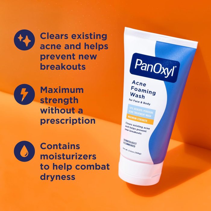 PanOxyl Acne Foaming Wash with 10% Benzoyl Peroxide (156g) - Image 2