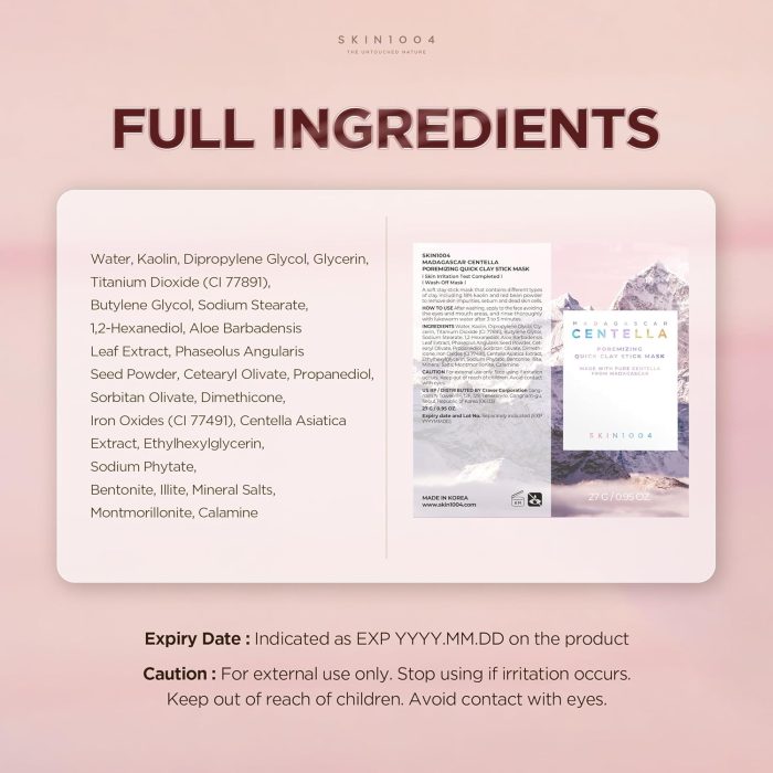 SKIN1004 Madagascar Centella Poremizing Quick Clay Stick Mask (27g) - Image 9
