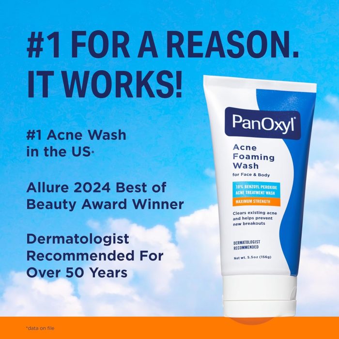 PanOxyl Acne Foaming Wash with 10% Benzoyl Peroxide (156g) - Image 3