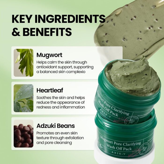 AXIS-Y Mugwort Pore Clarifying Wash Off Pack (100mL) - Image 3