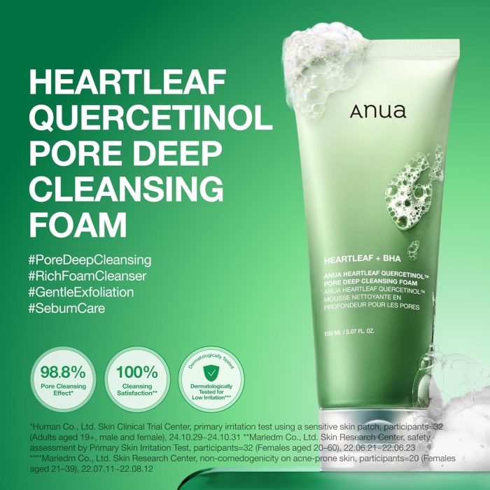 Anua Heartleaf Quercetinol Pore Deep Cleansing Foam (150mL) - Image 3