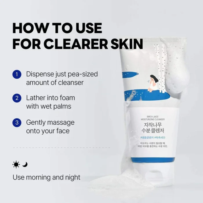 ROUND LAB Birch Moisturizing Cleanser (150ml) - Image 3